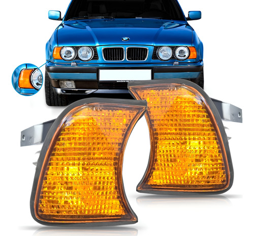 Par Sinaleira Dianteiro Ambar Bmw Serie 5 88 89 90 A 93 94 17888
