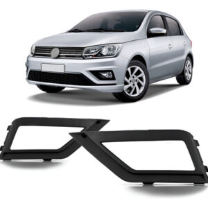 Par Moldura Farol Milha Gol 2018 A 2019 Com Furo Texturizado Ambos Os Lados