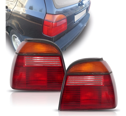 Lanterna  Golf 92/93/94/95/96/97 Acrílico Tricolor Unidade Esquerdo