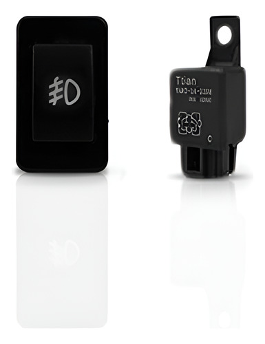 Kit Farol Milha Auxiliar Honda Fit 2007 2008 C/ Grade Preta Cristal