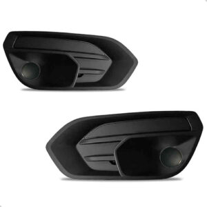 Par Grade Moldura Milha Para Iveco 2020 A 2023 S/ Furo Milha Preto Ambos Os Lados