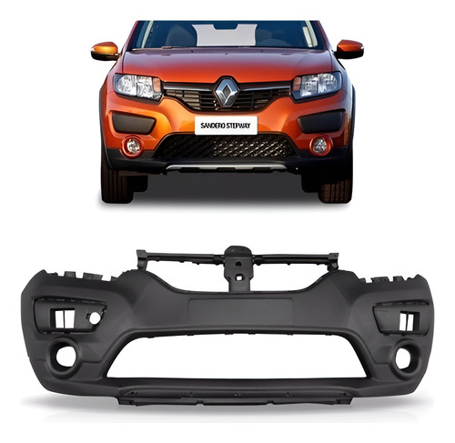 Parachoque Dianteiro Sandero Stepway 2015 A 2017 1a Linha  Preto