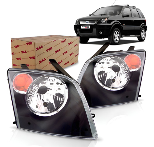 Par Farol Ecosport 2004 2005 2006 2007 Pisca Ambar Direito E Esquerdo