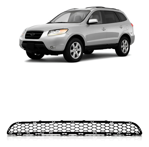 Grade Central Parachoque Santa Fe 2007 2008 2009 1a Linha Preto