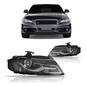 Par Farol Audi A4 09 A 12 Eletrico C/ Motor C/ Led S/ Xenon Direito E Esquerdo