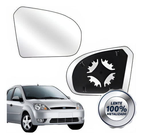 Par Lente Retrovisor Fiesta 03 A 10 Ka 08 A 14 Com Base