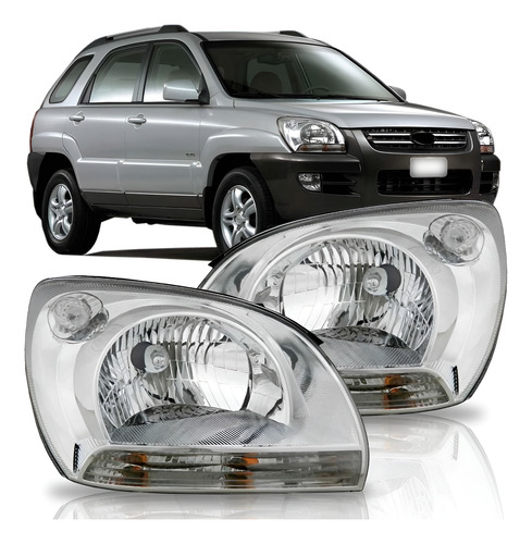 Farol Sportage 2005 2006 2007 2008 1ª Linha - Direito/passageiro