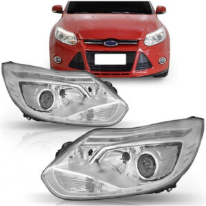Par Farol Focus 2014 2015 Com Motor Com Led
