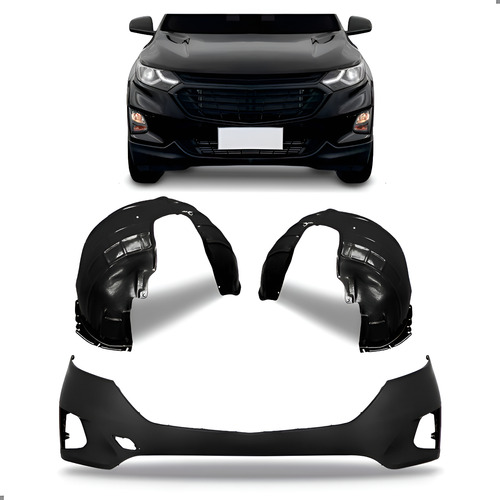 Parachoque Superior Para Equinox 2018 2019 A 2022 1a Linha  Preto