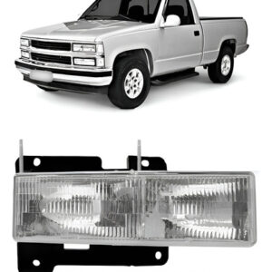 Farol Silverado 98 99 2000 01 02 03 04 2005 06 Gm 1ª Linha - Direito/passageiro