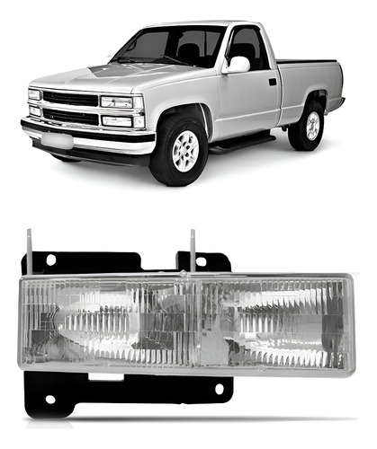Farol Silverado 98 99 2000 01 02 03 04 2005 06 Gm 1ª Linha - Direito/passageiro