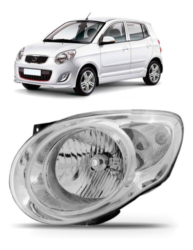 Farol Picanto Ex Ax / At / Mt 2009 A 2011 1ª Linha Esquerdo/motorista