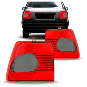 Par Lente Lanterna Traseira Tempra 1996 A 1999 (pingo) Fume Vermelho