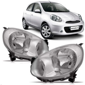 Par Farol Dianteiro March 2011 A 2013 Cromado Manual