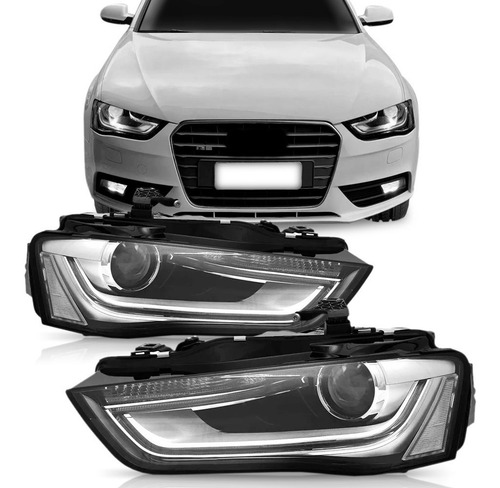 Farol Audi A4 13 2014 2015 2016 Elétrico Com Motor 1ª Linha Direito/passageiro