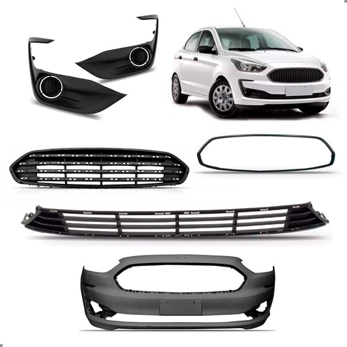 Kit Envolvente Ka Hatch Sedan 2019 2020 2021 Com Grades Preto