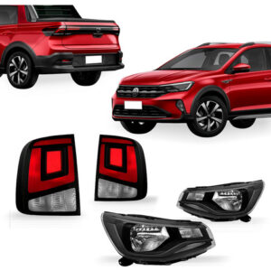 Kit Par Farol E Par Lanterna Saveiro 2023 A 2026 Fumê