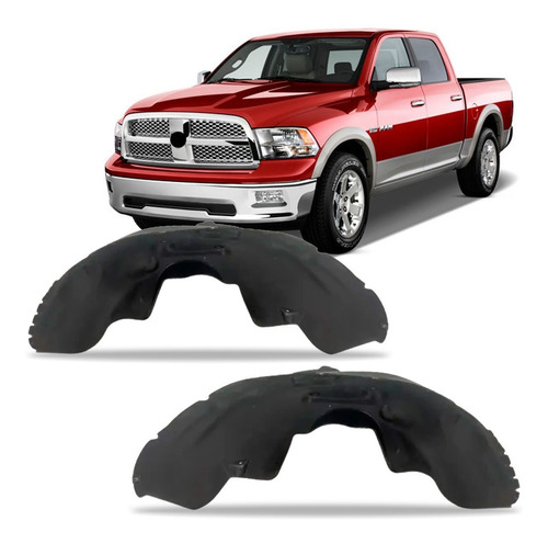 Par Protetor Caixa De Roda Dodge Ram 2006 2007 08 2009 2010