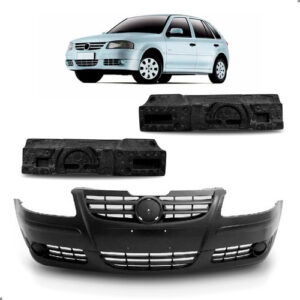 Parachoque Para Gol G4 2006 A 2010 C/par Absorvedor Impacto Preto