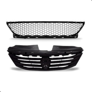 Kit Grade Para Logan 2011 2012 2013 Superior E Inferior Preto Preto