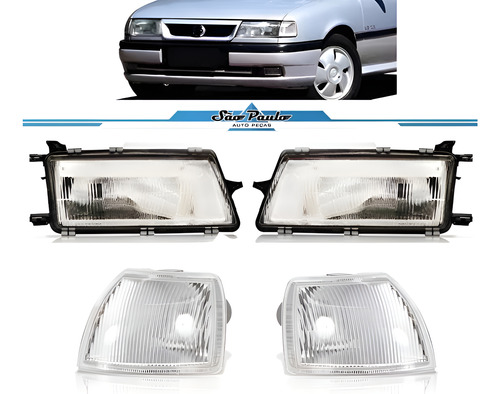 Kit Farol Vectra 1993 A 1996 Completo Com Par Piscas Novos Direito E Esquerdo