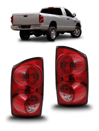 Par Sinaleira Traseira Dodge Ram 2007 2008 2009 - Vermelho