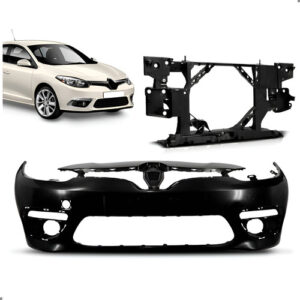 Kit Envolvente Painel Mini Frente Para Fluence 2014 A 2017 Preto