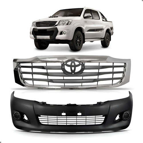 Kit Envolvente Para Hilux 2012 A 2015 Grade Cromad 1a Linha - Preto