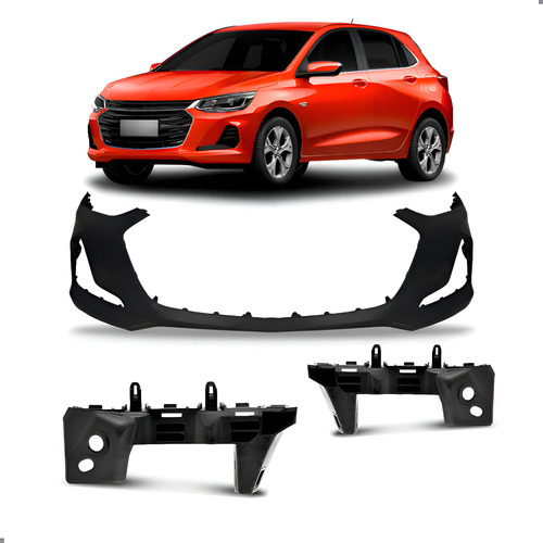 Kit Envolvente Para Onix 2020 A 2025 Dianteiro 1a Linha  Preto
