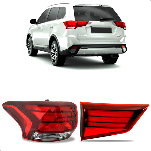 Jogo Sinaleira Outlander 16 A 2018 Canto E Tampa L. Esquerdo Vermelho