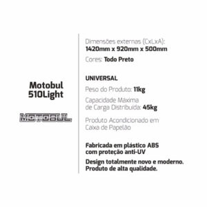 Kit Travessa Ix35 Cor Prata Com Bau Maleiro 510 Litros Preto