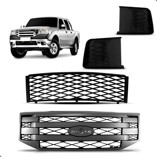 Kit Grade Para Pickup Ranger 2009 2010 2011 2012 Preto
