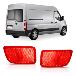 Par Sinaleira Parachoque Master 13 14 15 Aplique Refletor Vermelho