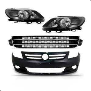 Kit Frente Gol Voyage Saveiro G5 2009 A 2012 Grades E Farois - Preto