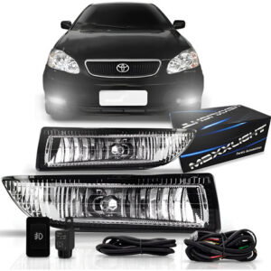 Kit Farol Neblina Milha Corolla Fielder 2003 2004 Transparente