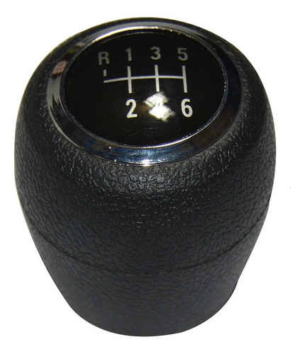 Bola Cambio 6 M Preta Com Tampa Preta E Aro Cromado Cruze --