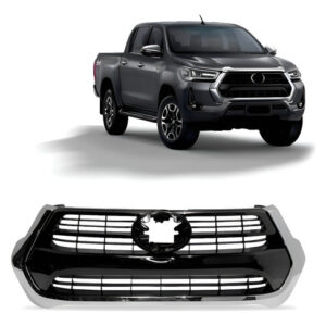 Grade Radiador Cromado/preto Hilux Srv 2021 2022  2023 - Preto