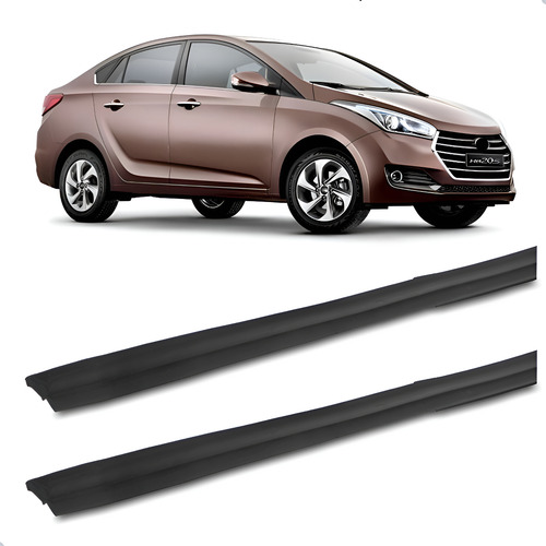 Par Pestana Traseira Hb20 2012 A 2019 Sedan 4 Portas Externa Preto