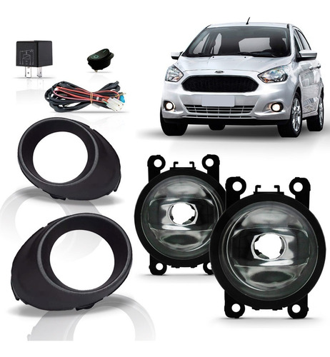 Kit Farol Milha Auxiliar Ford Ka 2013 2014 2015 Bt Universal