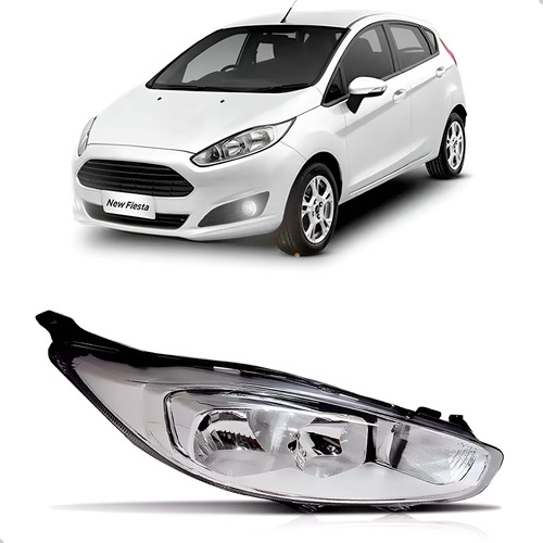 Farol Dianteiro Para Ford New Fiesta 2013 Até 2019 1ª Linha Direito/passageiro