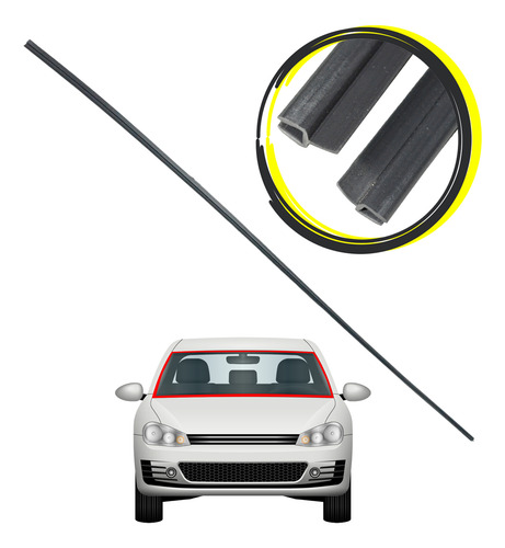 Borracha Para-brisas Acabamento Y Sup Gol Parati 95 98.