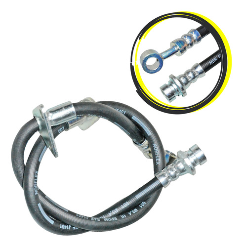 Flexivel De Freio Dianteiro Civic 91 95 Direito