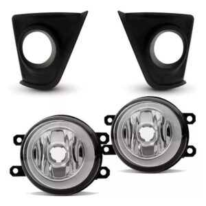 Kit Farol Milha Neblina Corolla 2014 À 2017 Com Aro Cromado Transparente