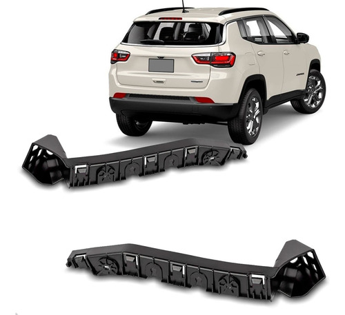 Par Suporte Guia Parachoque Traseiro Compass 2017 Até 2021
