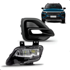 Farol Milha Moldura Para Fiat Pulse 2022 A 2025 Led Direito Transparente