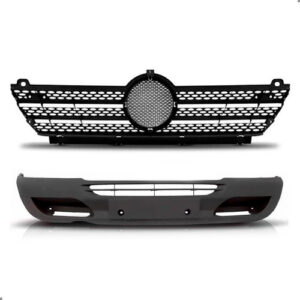 Kit Parachoque Para Sprinter 2003 A 2012 Com Grade 1a Linha  Preto