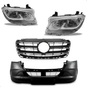 Kit Frente Sprinter 2020 A 2024 Farol Grade C/ Friso Novo Preto