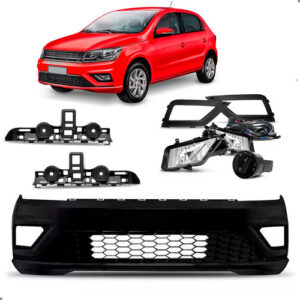 Kit Parachoque Diant. Para Gol Voyage G8 2018 Á 2020 Milhas Preto