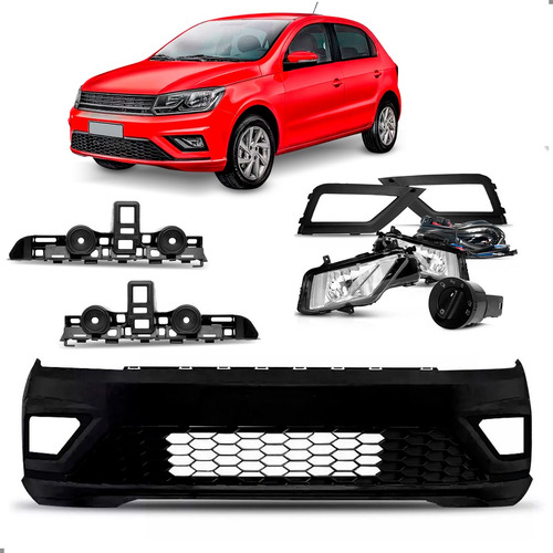 Kit Parachoque Diant. Para Gol Voyage G8 2018 Á 2020 Milhas Preto