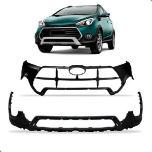 Kit Parachoque Para Hb20x 2016 A 2019 Com Spoiler Saia Preto